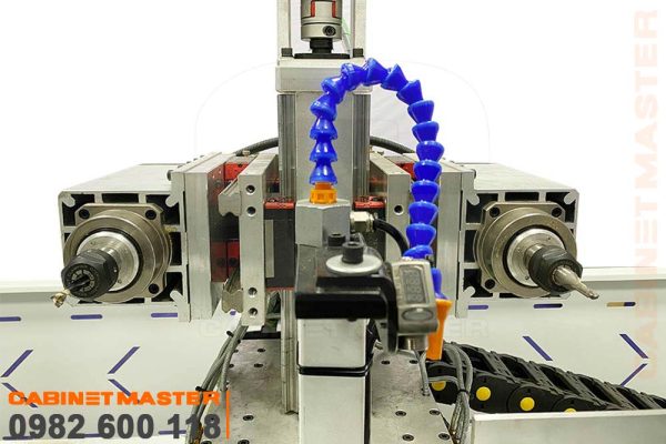 Cụm gia công máy khoan ngang CNC 2 đầu trục Z