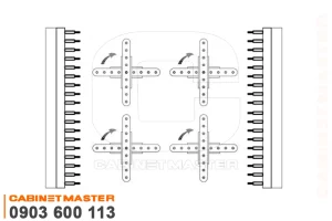 Mô phỏng xoay giàn khoan dọc máy khoan ốc cam tự động 84 mũi | Cabinetmaster