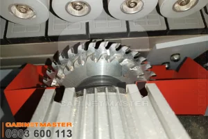 Cụm phay vát nghiêng máy dán cạnh vát 45 90 độ