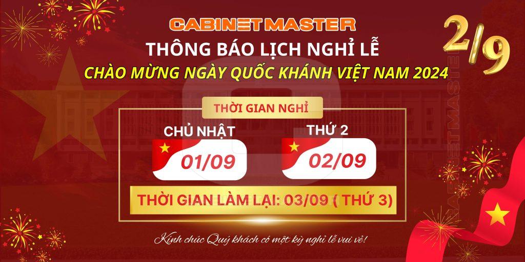 Thông báo lịch nghỉ lễ 2/9 năm 2024| Cabinetmaster