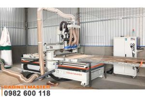 hình thực tế máy cnc 4 đầu ở xưởng khách hàng