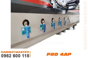 van đóng mở vùng hút chân không máy cnc 4 đầu