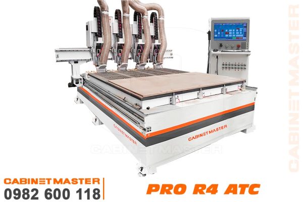 Máy Phay CNC 4 Đầu Độc Lập Thay Dao Tự Động | CABINETMASTER