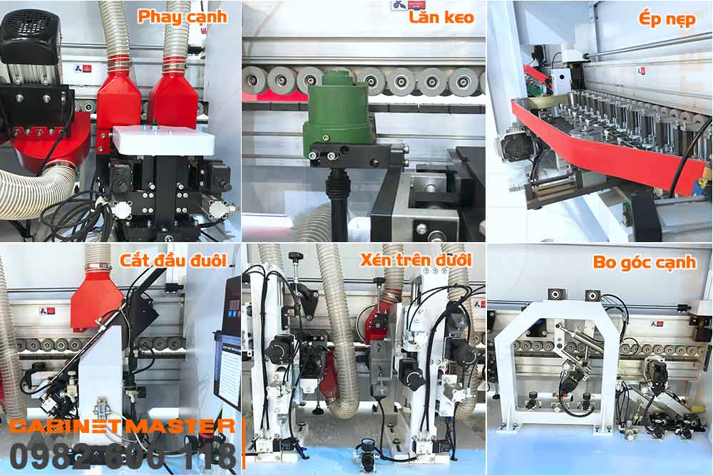 Cấu tạo chung máy dán cạnh không đường line