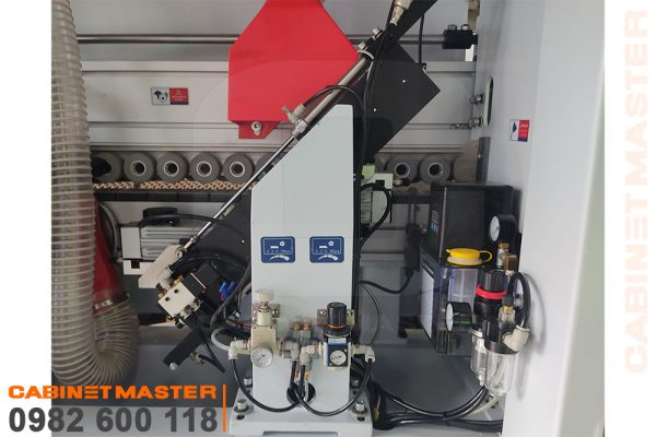 Cụm cắt đầu đuôi máy dán cạnh 9 chức năng keo PUR