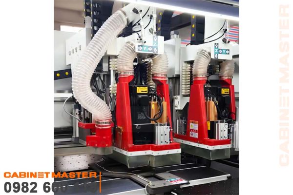 Cụm gia công Máy Khoan 6 Mặt 2 Đầu Khoan Kép Thay Dao