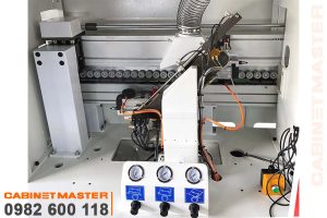 cụm cắt chỉ thừa đầu đuôi máy dán cạnh 9 chức năng keo EVA/PUR