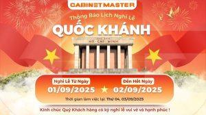 Cabinetmaster thông báo lịch nghỉ lễ quốc khánh 2/9