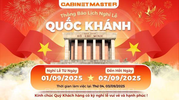 Cabinetmaster thông báo lịch nghỉ lễ quốc khánh 2/9