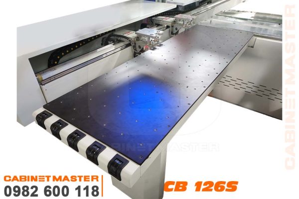 Bàn vào phôi thổi khí máy khoan 6 mặt CNC 2 chùm khoan cao tốc