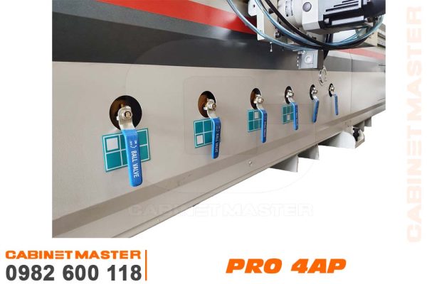 Van đóng mở vùng hút chân không máy cnc gỗ 4 đầu