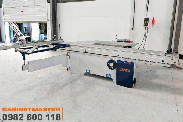 máy cưa bàn trượt 2 lưỡi thực tế