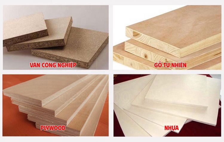 Một số vật liệu có thể gia công bằng máy cắt ván công nghiệp