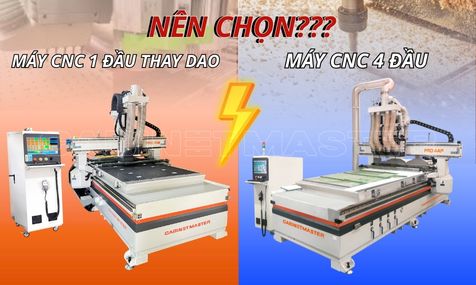 Nên mua máy CNC 1 đầu thay dao hay máy CNC 4 đầu
