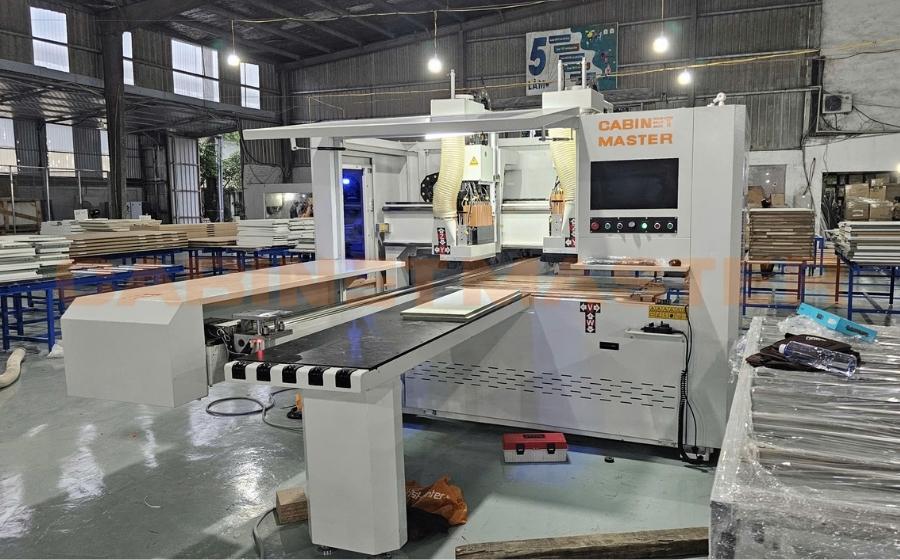 Máy Khoan CNC 6 Mặt 2 Đầu Khoan Quét Mã Vạch| Cabinetmaster