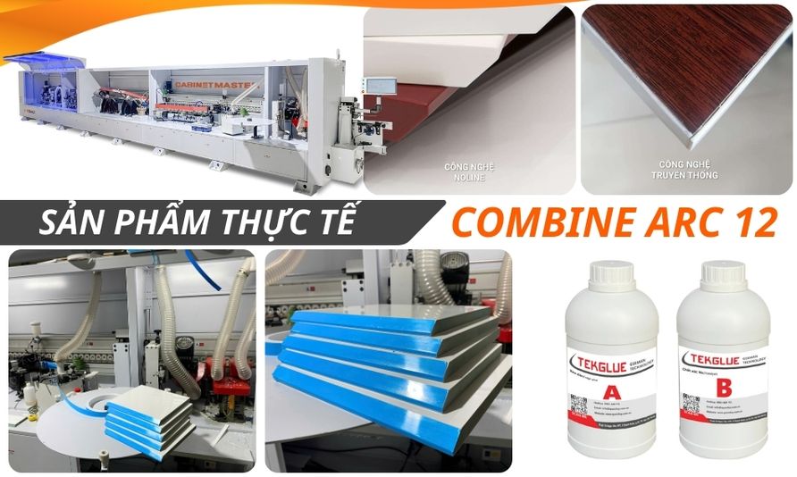 Công nghệ dán cạnh acrylic noline keo AB