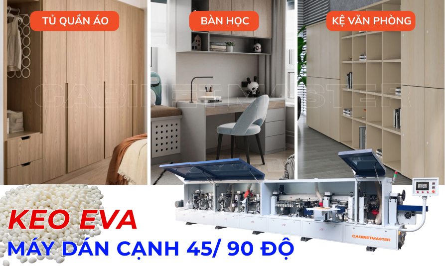 Máy dán cạnh thẳng nghiêng keo EVA