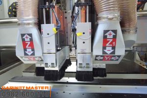 Cụm khoan trên máy khoan cnc 6 mặt 2 đầu khoan