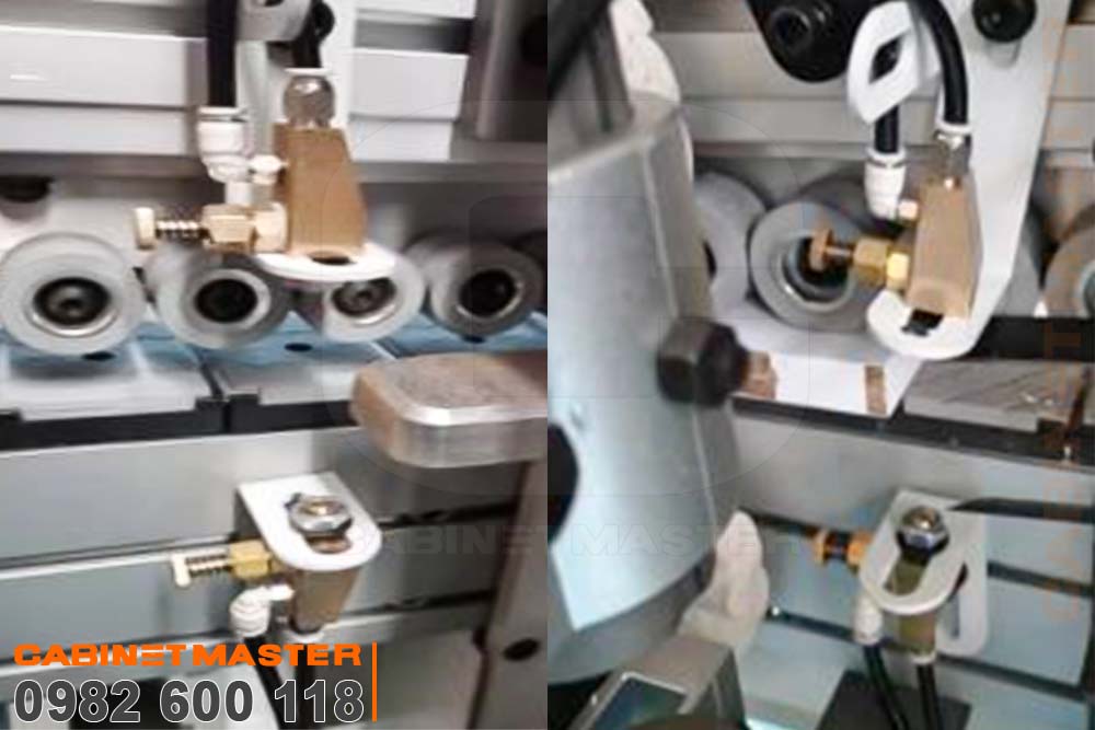 phun-dung-dich-cach-ly-va-phun-dung-dich-danh-bong Cụm phun dung dịch cách ly và dung dịch đánh bóng máy dán cạnh laser kết hợp nồi keo PUR/EVA
