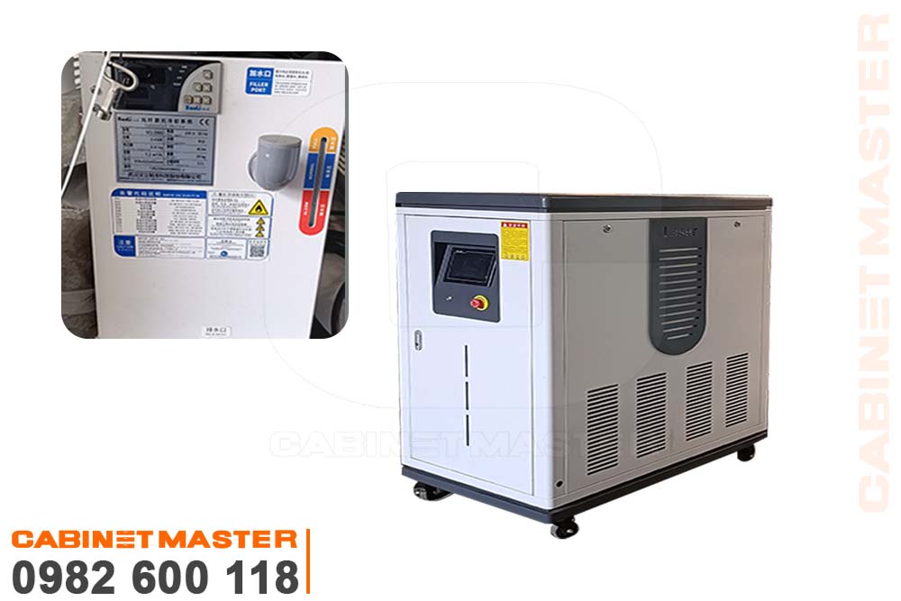 Nguồn phát laser máy dán cạnh laser kết hợp nồi keo PUR/EVA