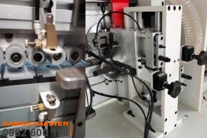 phun dung dịch cách ly và cụm cạo cạnh máy dán cạnh tích hợp khoan ngang